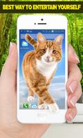 Katze auf Bildschirm Walk-Cat im Bildschirm Plakat