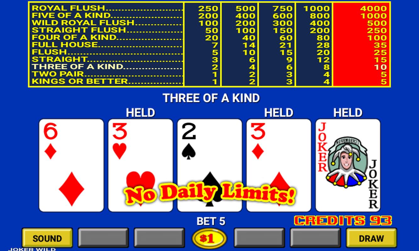 play video poker for free online