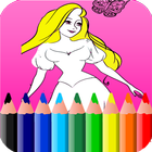 Icona princess barbie coloring book