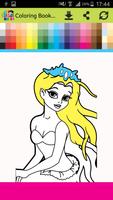 Poster princess barbie coloring book
