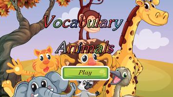Vocabulary Animals for kids Affiche