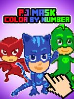 PJ Pixel Hero Masks - Color by Number poster