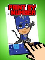 PJ Pixel Hero Masks - Color by Number screenshot 2