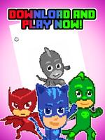 PJ Pixel Hero Masks - Color by Number capture d'écran 3