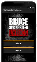 Bruce Springsteen Song Lyrics Top Hits Affiche
