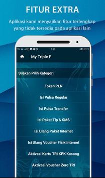 My Triple F - isi Pulsa, Kuota, PLN & PPOB apk screenshot