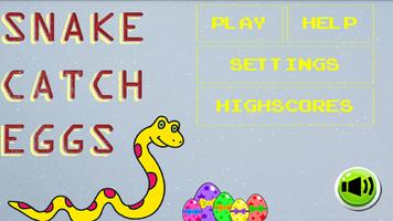 Snake Catch Eggs Affiche
