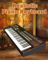 Realistic Piano Keyboard Poster