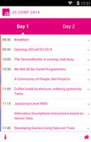 JSConf 2014 Timetable poster
