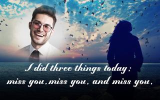 Miss You Photo Frames Affiche