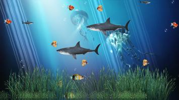 برنامه‌نما Fond animé poissons 3D عکس از صفحه