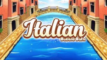 Learn Italian Bubble Bath Game Affiche