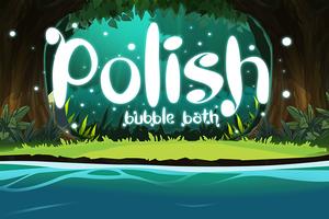 Learn Polish Bubble Bath Game Affiche