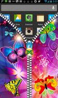 Butterfly Zipper Lock Screen اسکرین شاٹ 1