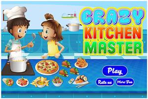 Crazy Kitchen Master Cook: Free Cooking Games โปสเตอร์