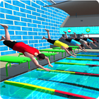 Simulateur de piscine de sports nautiques: Jeu de icône