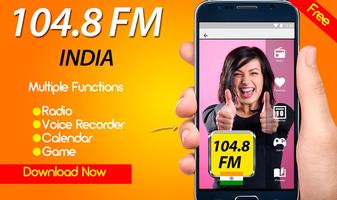 104.8 FM India 104.8 FM Radio Station Affiche