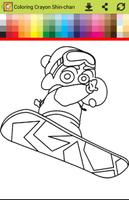 Learn Coloring Character Crayon Shin chan скриншот 3