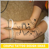 Conception de tatouage de couple icône