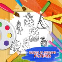 princess game & coloring book स्क्रीनशॉट 1