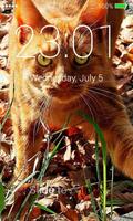Orange Cats Lock Screen تصوير الشاشة 2