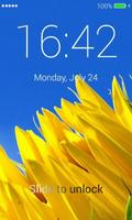 Sunflowers Lock Screen captura de pantalla 1