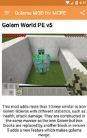 Golems MOD for MCPE! ảnh chụp màn hình 1