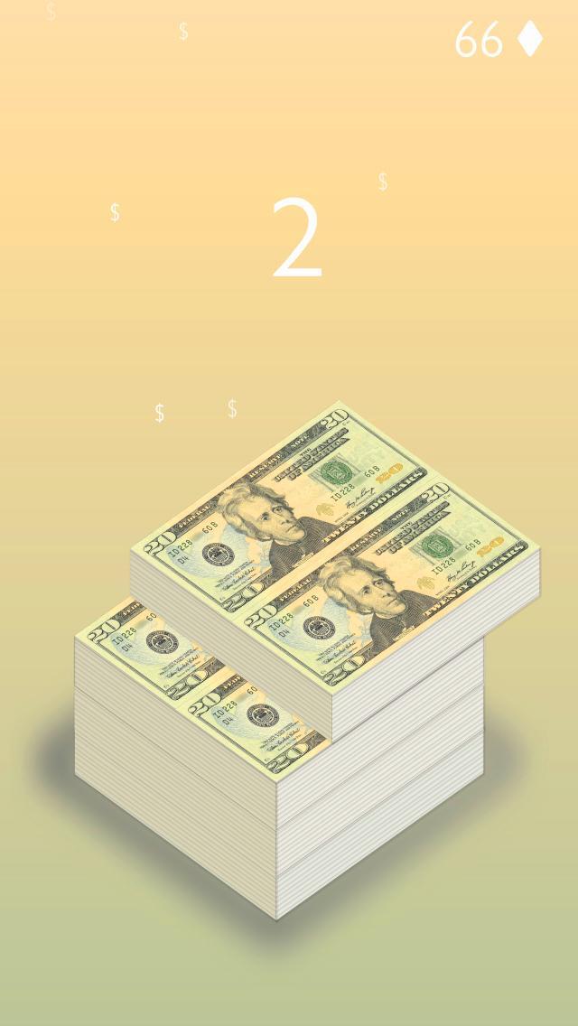 Скриншот из IOS юmoney. Stack money sidew view. Игра на деньги ios