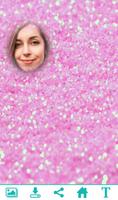 Pink Glitter PhotoFrame Affiche