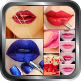 DIY Lip Makeup Girl Steps Home Idea Design Gallery icône