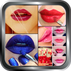 DIY Lip Makeup Girl Steps Home Idea Design Gallery icône