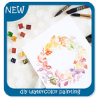 diy watercolor painting icône