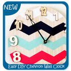 Easy DIY Chevron Wall Clock Zeichen
