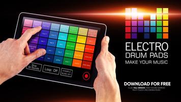 Electro Drum Pads loops DJ poster