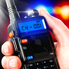 Police walkie-talkie radio sim JOKE GAME आइकन