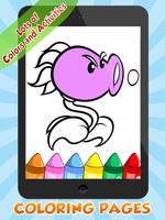 Coloring for Plants and Zombie imagem de tela 1