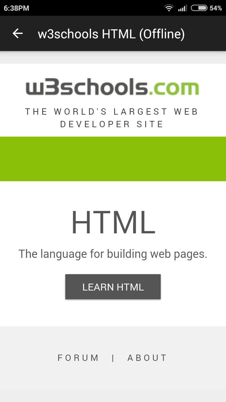 Html offline. W3schools html.