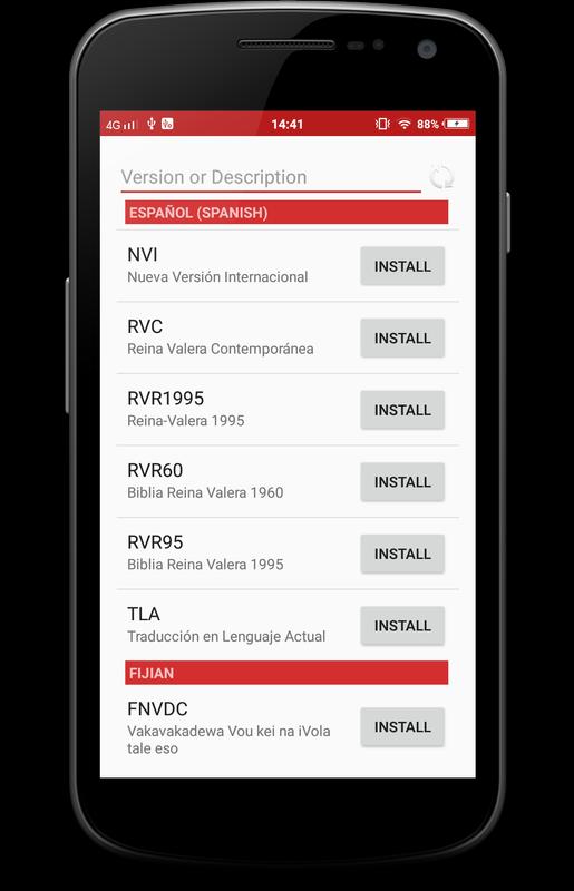 Download bible for offline use