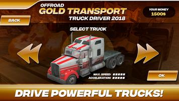 Offroad Gold Transport Truck Driver capture d'écran 1