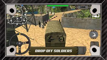 OffRoad Army Truck Transport syot layar 2