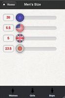 Shoe Sizes Converter capture d'écran 1