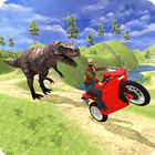 恐龙自行车赛冒险：恐龙逃脱游戏 图标