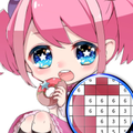 Pixel Arte anime Colore Di Numero sandbox