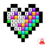 Kids Coloring By Numbers Pixel Art Page biểu tượng
