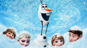 Olaf winter wallpaper art Affiche