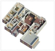 New Design of 3D Small house Affiche