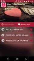 Romantic Ways to Say I Love You capture d'écran 2