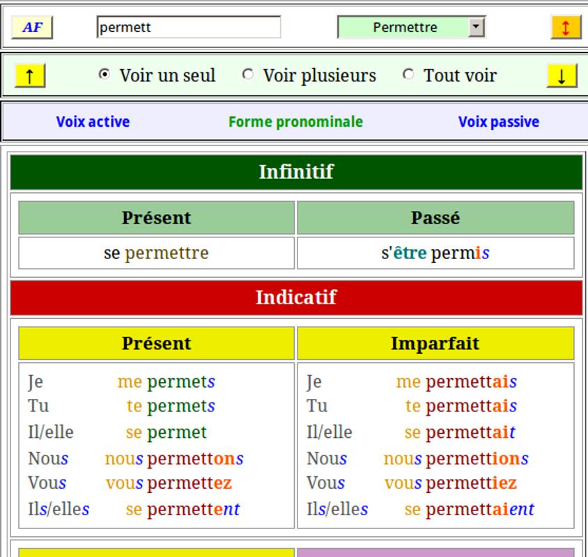 French Conjugations For Android APK Download.