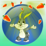 Bunny rabbit run in forest icône