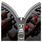 Black 3D Cubes Zipper icon